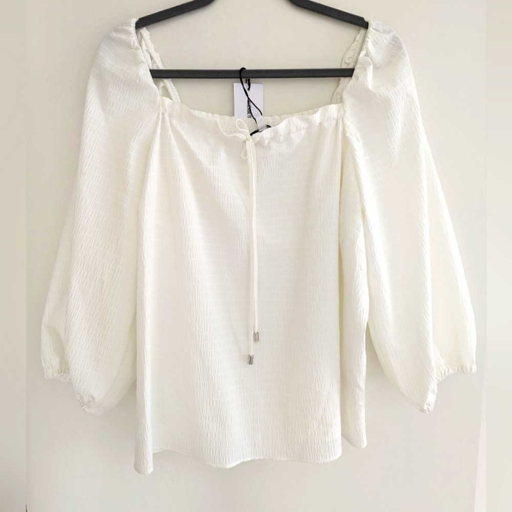 Ivory Square Neck Top Elizabeth & James